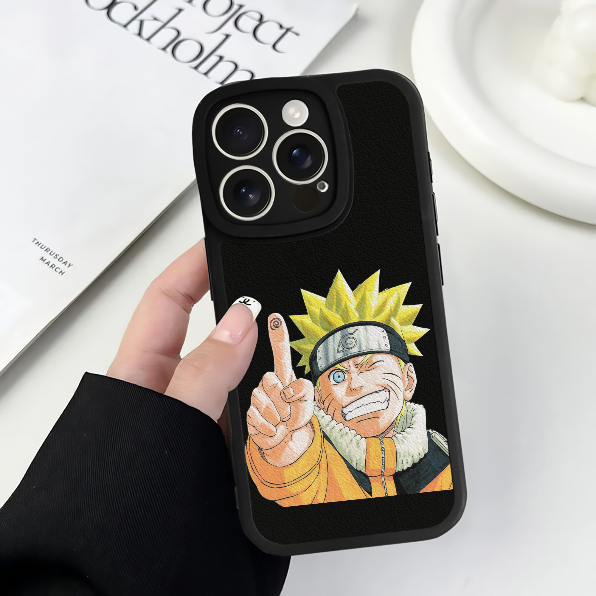 （画像用） NARUTO -ナルト- うずまき ナルト Uzumaki Naruto 【iPhone 16シリーズ対応】シリコンスマホケース（レザー調） 材質：シリコン